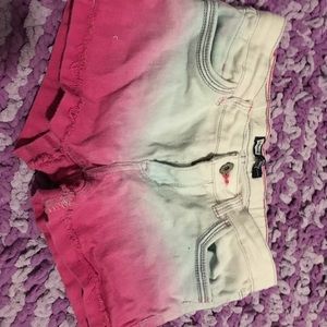 Ombré jean shorts